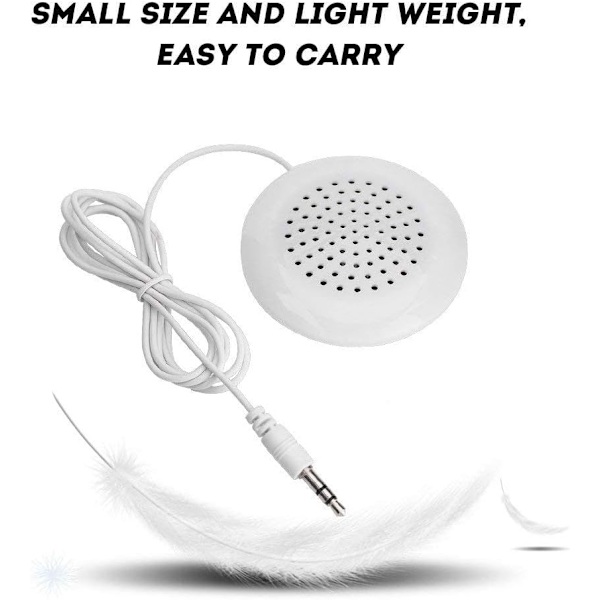Mini-telefonhögtalare, 3,5 mm stereo utomhushögtalare för MP3, MP4, iOS, CD-spelare, etc. - Vit