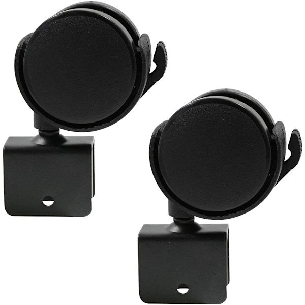 U-formade svängbara hjul - Gummisvängbara hjul - 50 mm svängbara hjul med broms, kraftiga hjul för möbler, spjälsäng, 4-pack