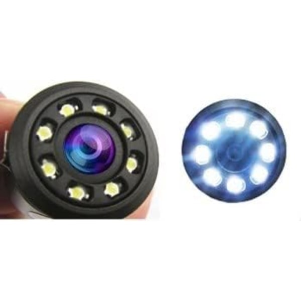 Backkamera - 1 PC Bil 8 LED Backspegelkamera med Vattentät Nattseende Backkamera