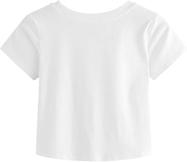 Kvinde Sommer Top Solid Kortærmet Twist Front Tee T-Shirt XL