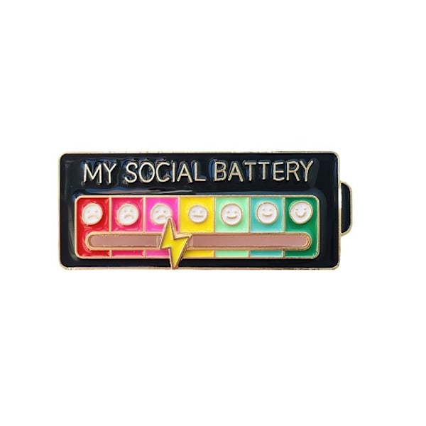 Mina sociala batteripinnar, social batteripinn, min sociala batteripinn, 2 st, kreativa, lämpliga för att dekorera ryggsäckar, kläder, uttrycka personliga känslor