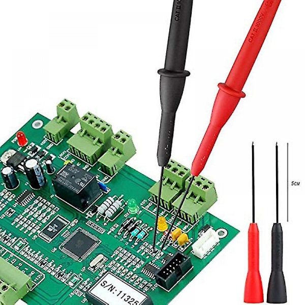 2 stk. 2mm Jack Rustfrit Stål Testprobe Testnål Multimeter Testprober Diagnostiske Værktøjer til Bananstik til Bananstik Tester