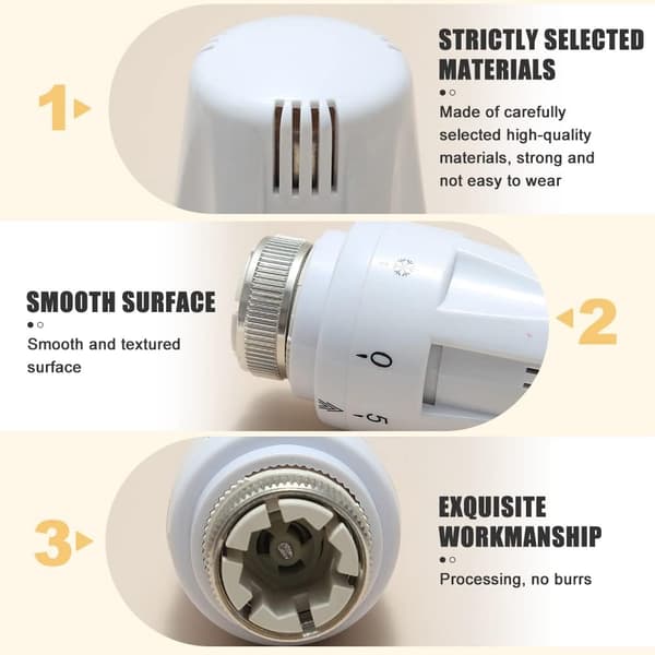4 stk. termostater til radiator, automatisk radiatorhoved, temperaturreguleringsventil, hoved