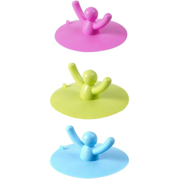 3-pack universell silikondräneringsstopp för diskho, dusch, badkar, kök