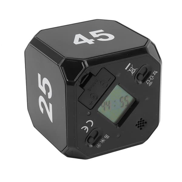 Bærbar køkken timer justerbar 5 15 25 45 minutters flip timer kompatibel arbejde motion sort