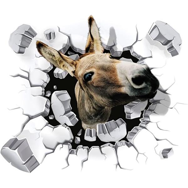 3D-bilklistremerker, MoreChioce 2PCS eselgrafikklistremerker morsomme dyrebil