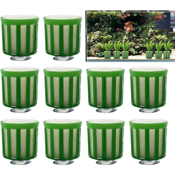 Akvarieväxthållare Planter Pot, 10 st Akvarieväxt Vikt Pot, Växtfixeringsring, Akvarietillbehör, Akvarielandskapsdekoration
