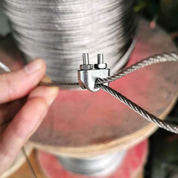 Wire Rope Clips, 12 stk. M3 Rustfrit Stål Kabelklemmer, U-Bolt Kabelklemme til Industri, Husholdning, Læsning og Lossing af Varer