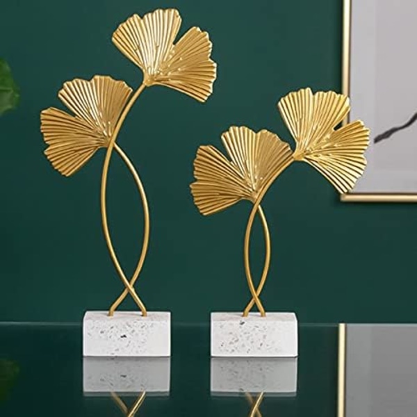 1 Gingko Blad Dekoration Desktop Ornament Europæisk Jernkunst 8,2\" Høj