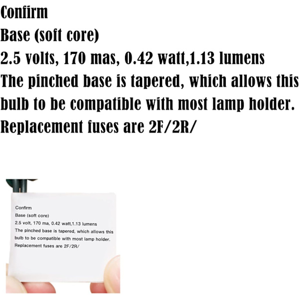 Frienda 1,13 Lumen, 2,5 Volt Mini Julelys Pære