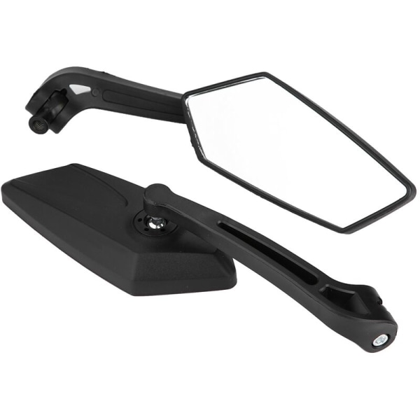 2 st set motorcykel svart l-bar & R-bar retro backspegel