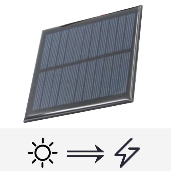 Solcellepanel-oplader, bærbar solcellepanel, energibesparende, 9,5*9,5 cm