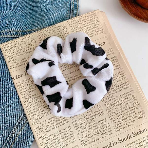5 stk. ko-hår reb fløjl elastisk scrunchie hårbånd elastisk H