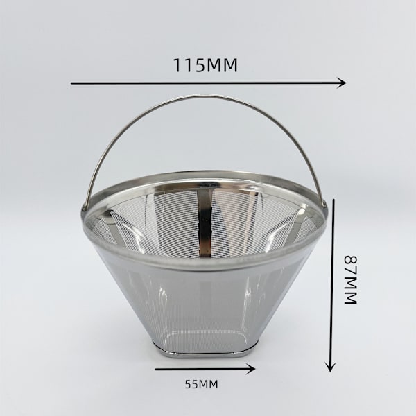 Genanvendeligt kaffefilter, rustfrit stål kaffefilter til fremstilling af kaffe manuelt permanent kaffefilter til drypning af papirfrit kaffe