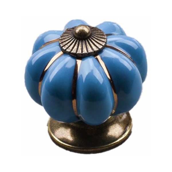 Set med 1 vintage keramiska pumpadragare - blå