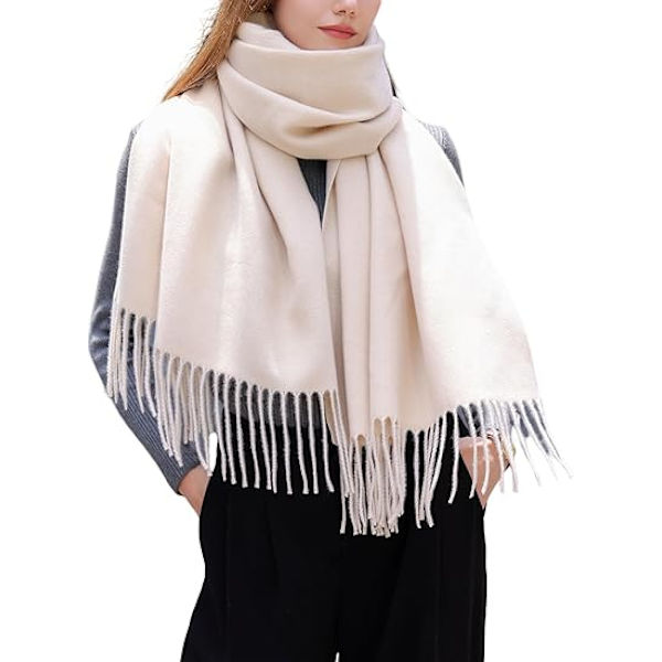 Kvinnors tjocka filtscarf lång sjal stora sjalar kashmirkänsla
