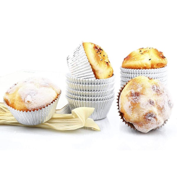 100-delars set muffinskoppar, molds för muffins, mini muffinsfodral för