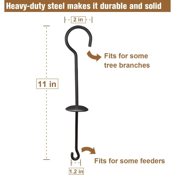 Squirrel Baffle Accessory for Bird Feeder Pole, Pole Hanging S Hook for Bir