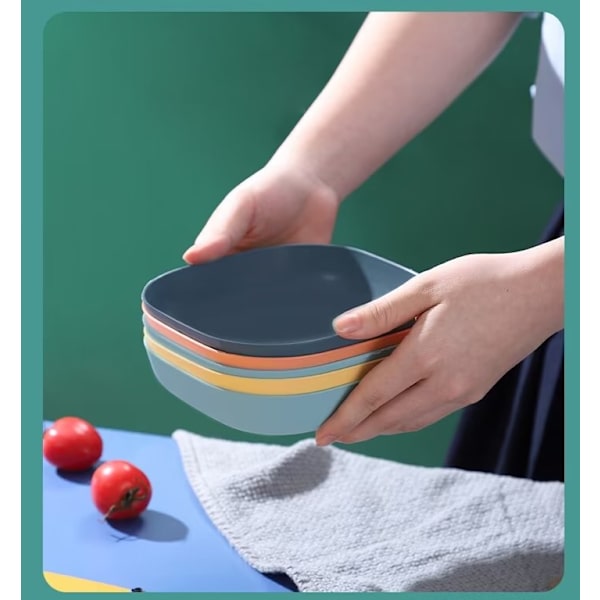 Dessert- og salatserveringsplater 6-pakke - Frokosttallerkener Toast-holder, Suita