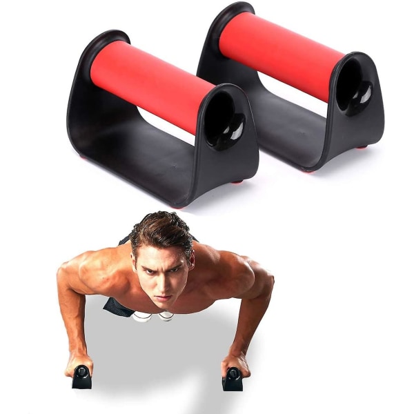 Push Up Bar Push Up Bar Stand Pushup Övre Kropp, Armar, Bröst Och Ryggträning Röd
