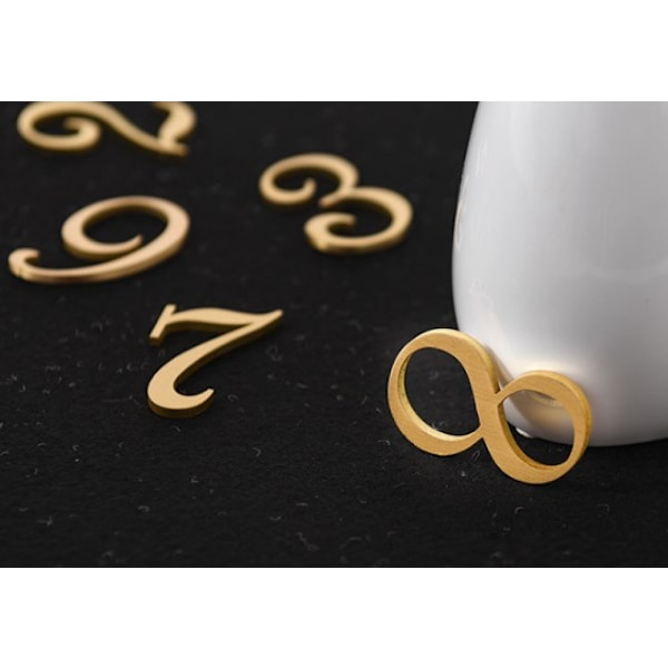 Messinghusnummer Elegant dørnummer 2 tommer (5 cm) Metall adresse nummer