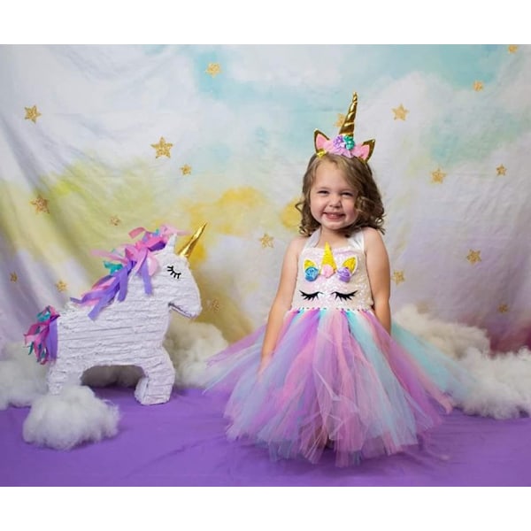 Fairy Princess Blomsterflicka Klänning för Småflickor 1-6Y Tulle Klänningar