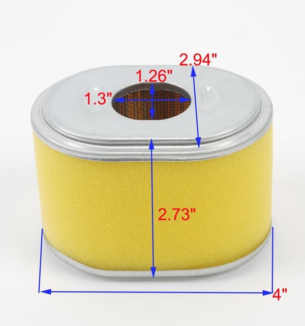 GX200 GX160 luftfilter, 4*2,73 tommer, 4 stk