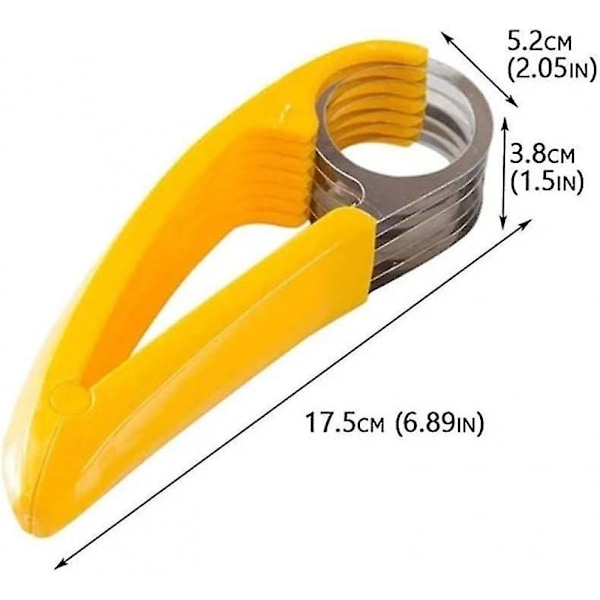 Mat Slicer, Rustfritt Stål Mat Slicer, Banan Jordbær Agurk Gulrot Egg Slicer, Multifunksjonell Grønnsak Frukt Slicer