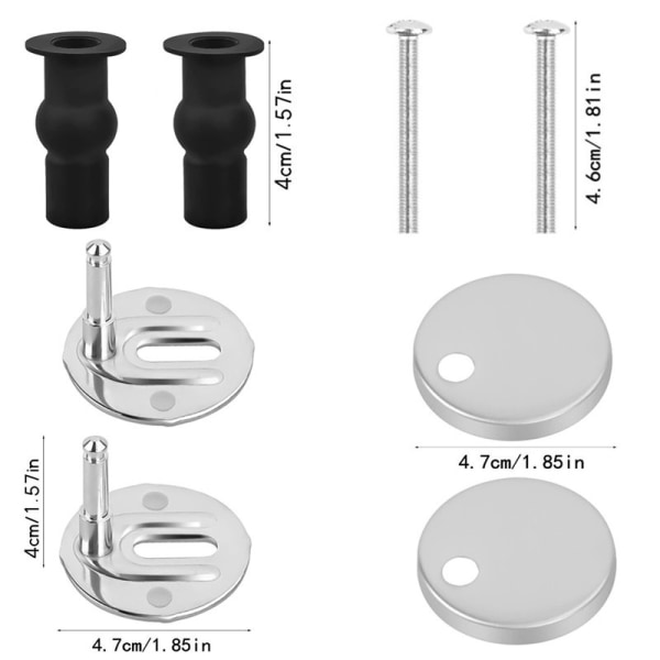 2 stk. Universal toiletsædebeslag hængslet toiletsædebetræk toiletsædebeslag toiletsæde udskiftningsbeslag til toiletsæde toiletsædebeslag