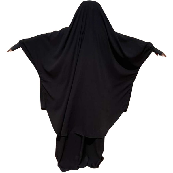 Beskeden kjole til muslimske damer lang kaki og nederdel til at bede og gå O