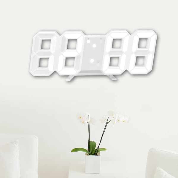 Digital vægur, moderne design stort LED-ord display digitalt