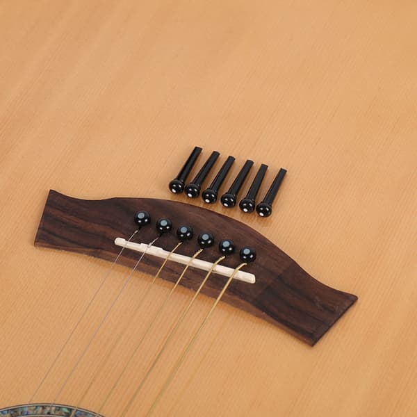 12 st akustisk gitarr stallpinne set folksträng pinne kit tillbehör