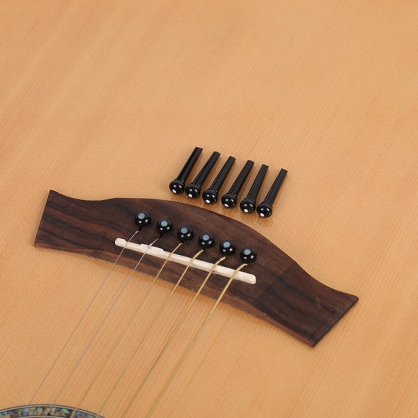 12st Akustisk gitarr Bridge Pin Set Folk String Peg Kit Tillbehör