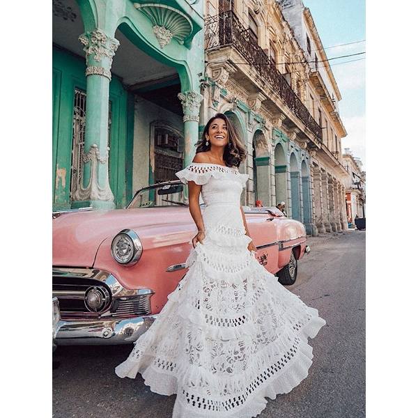 Womens Off The Shoulder Ruffle Party Dresses Side Split  Maxi Dress