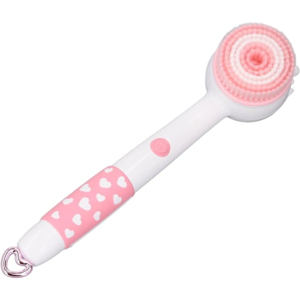 Electric Body Brush, 2 Speed Automatic Electric Back Scrubber, Long Handle, C-Charging Bath Brush with Soft Brush,