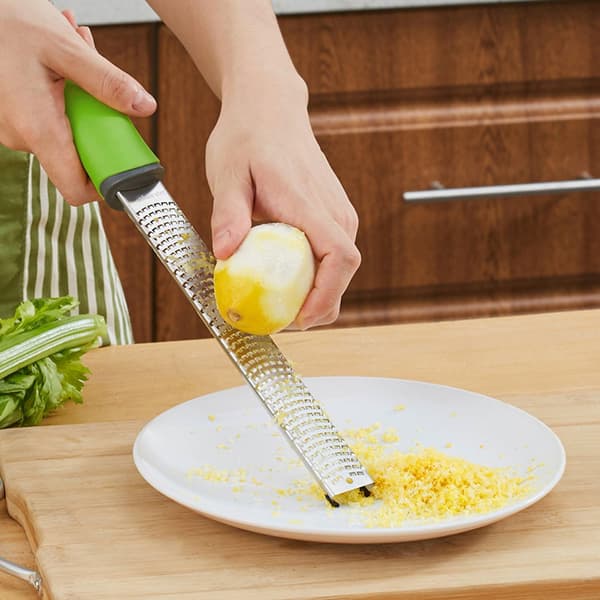 Pro Citrus Citron Zester & Ost Rivjern Rustfrit Stål - Ingefær, Hvidløg, Gryde
