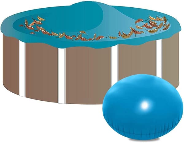 Vinterpoolkudde, ovanmarkspool vinterflytkudde, vinterpoolboll, vinterpoolboj, vinterpool