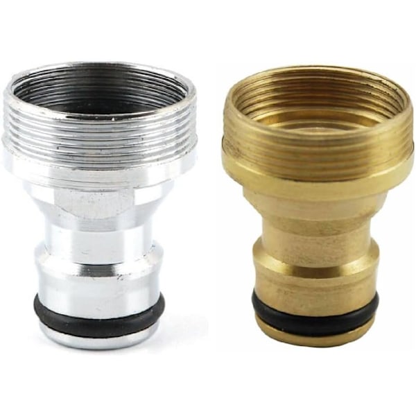 2 Piece Watering Hose Adapter, Faucet Adapter, Universal Connector with M22 Female and M24 Male Thread, Watering Hose Connector, for Kitchen Faucet,