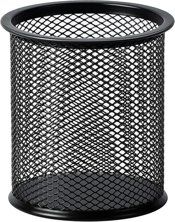 Trådnett pennkopp, svart, 2 sett