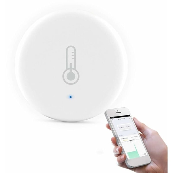 Smart termometer hygrometer, inomhus temperatur- och fuktighetssensor med app-avisering via Tuya-app / Smart Life Gateway (1 st)