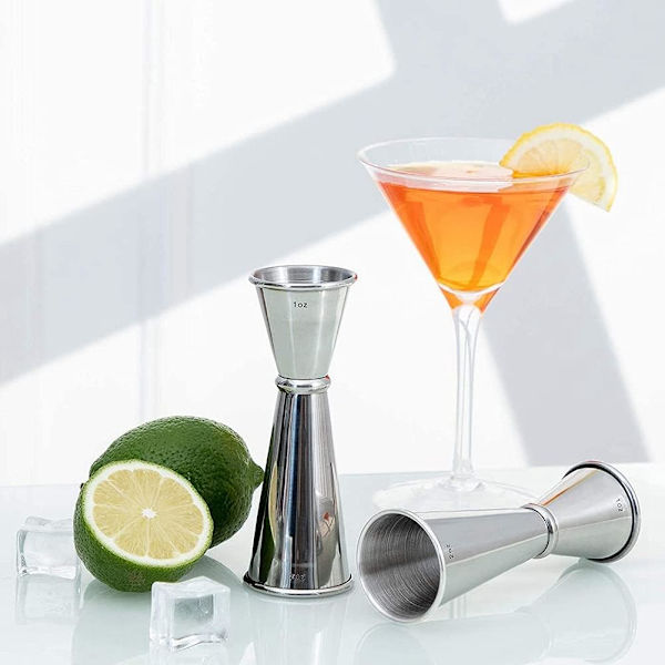 Jigger til bartender, Premium rustfrit stål dobbelt jigger jigger, målebæger, barværktøj