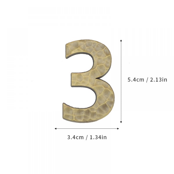 husnummer 3 i sinklegering 5,4 cm