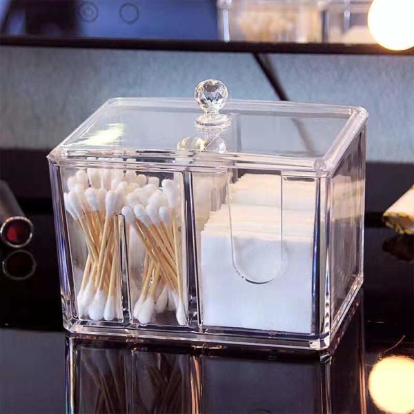 Makeup-förvaringslåda Makeup Remover Holder 4 rutnät Transparent Acr