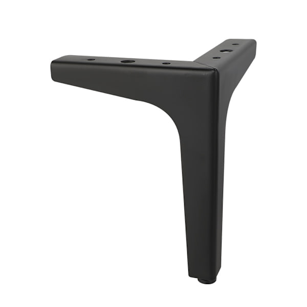 Sæt med 4 møbelben, der kan bære op til 600 kg, moderne metalbordben i trekantform, sort (10 cm)