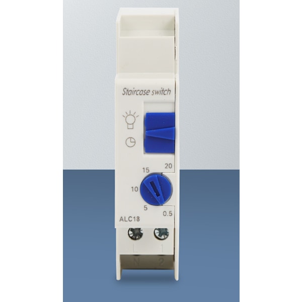 ALC18 Switch HC18A DHC18A Elektronisk Timer Trappetimer 230v Max Belastning 2300W DIN Skinne Montering