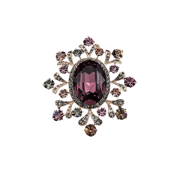 Ny kvinders smykker broche mode diamant retro blomst vedhæng s
