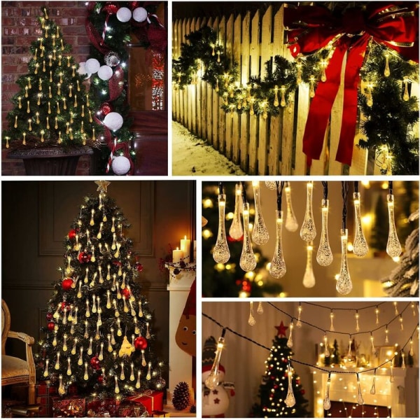 Outdoor Solar Christmas Fairy Lights Warm White 30Led 6.5M Fairy Lights Wat