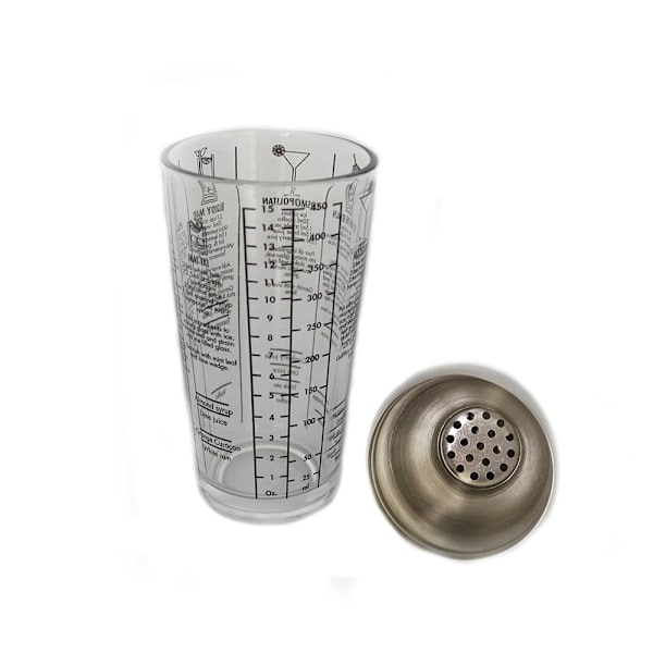 Shaker til dine krydderier, vinaigretteshaker, gradueret målebæger til blanding, 400 ml