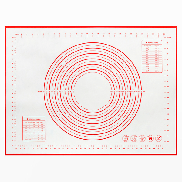 Liukumaton silikoni leivinmatto, tarttumaton leivinpaperi, 60 x 40 cm