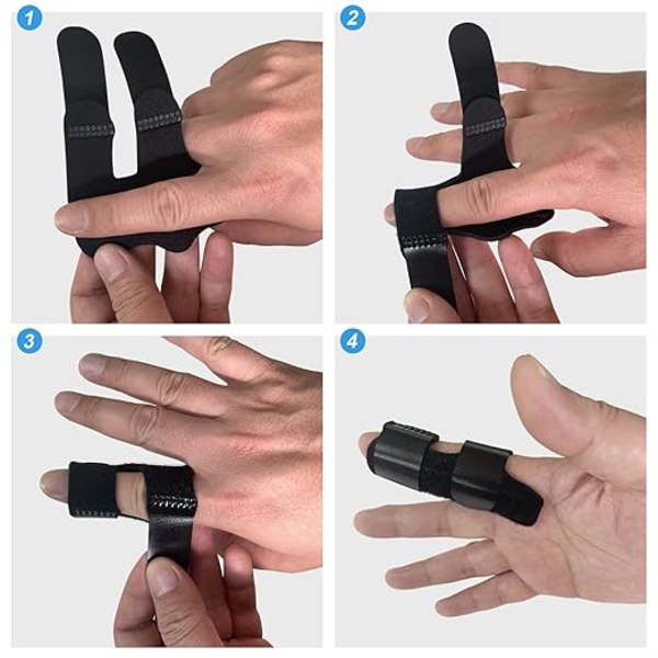 4 stk Fingerknokeimmobilisering, brukket fingerbeskytter, ødelagte fingre